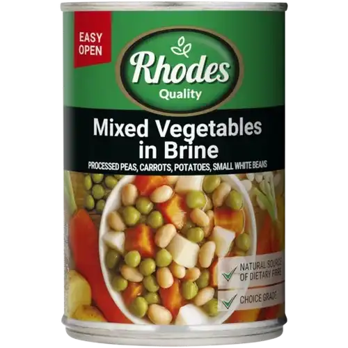 Shoprite ZA | Rhodes Quality Mixed Vegetables in Brine 410g
