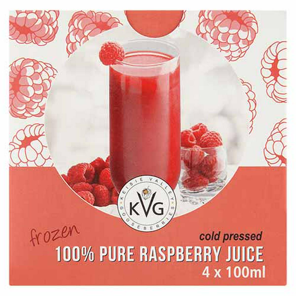 Checkers Sixty60 | KVG Frozen 100% Pure Raspberry Juice 4 x 100ml