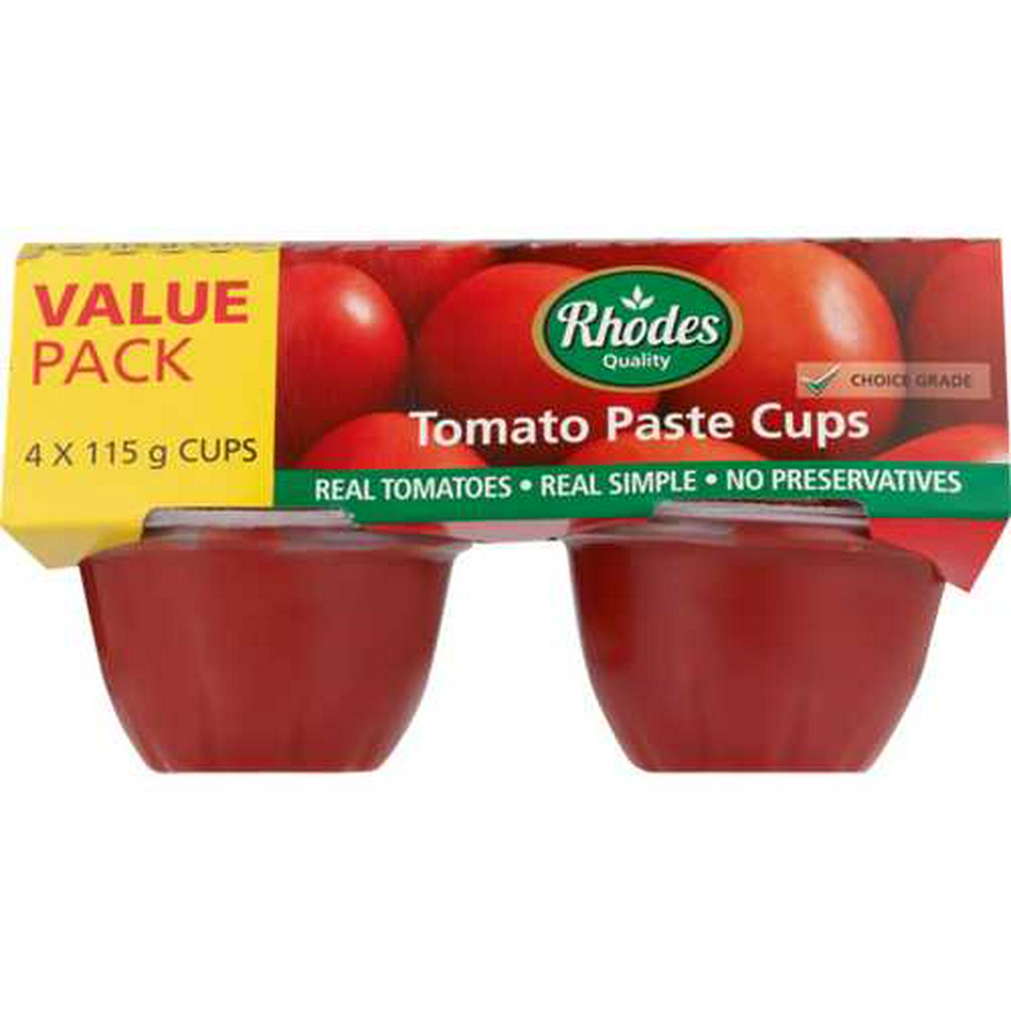 Image of Rhodes Value Pack Tomato Paste Cups 4 x 115g