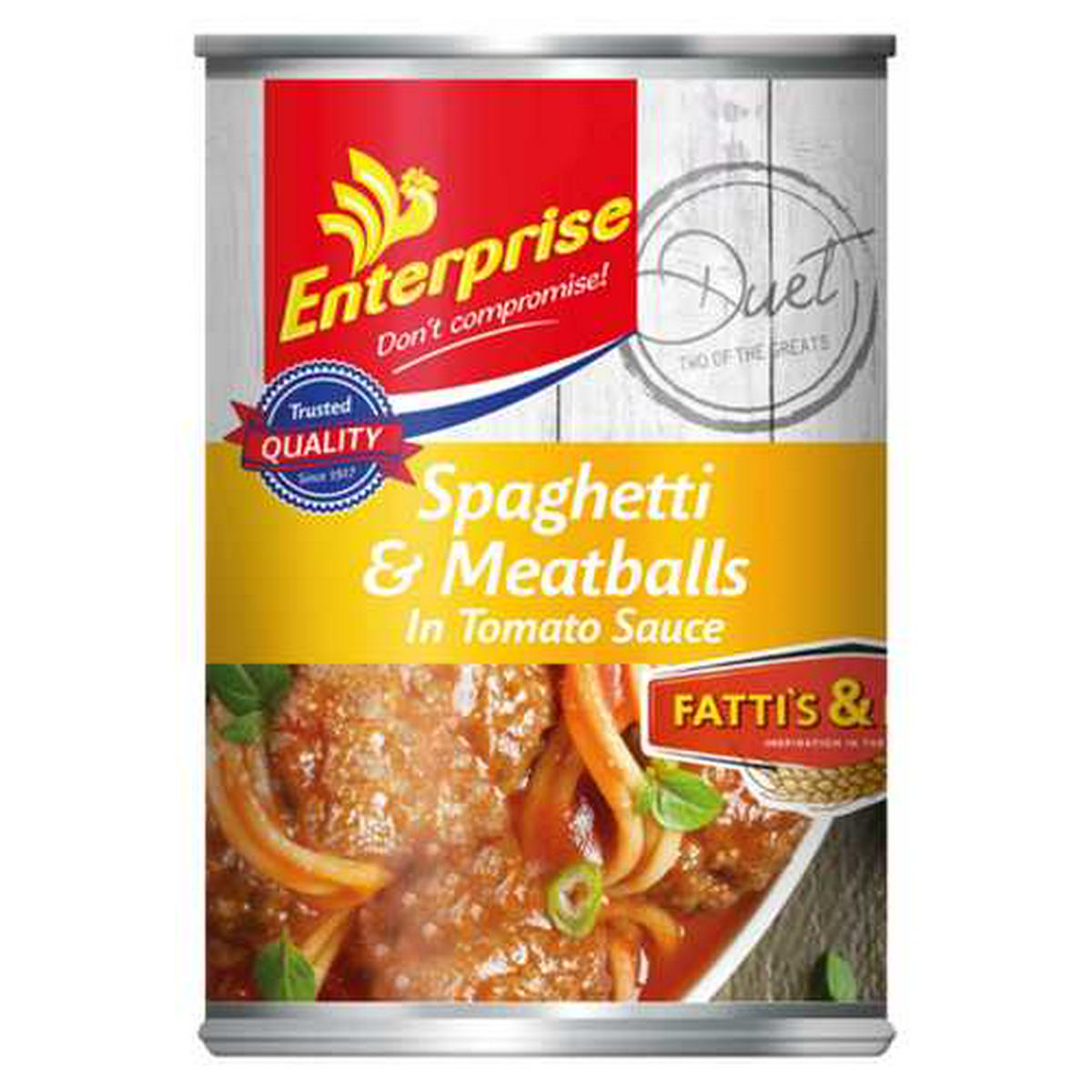 Checkers Sixty60 | Enterprise Spaghetti & Meatballs Can 410g