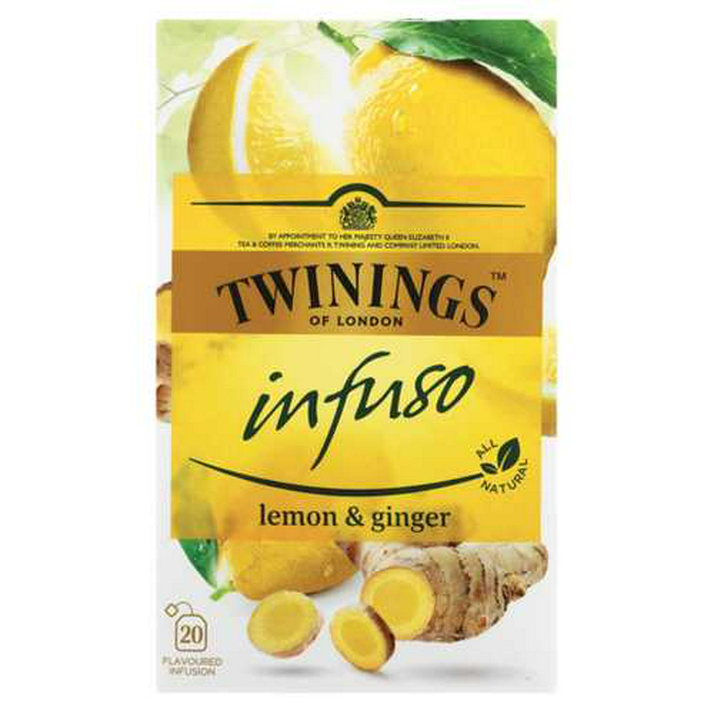 Image of Twinings Lemon & Ginger Flavoured Tea 20 Pack