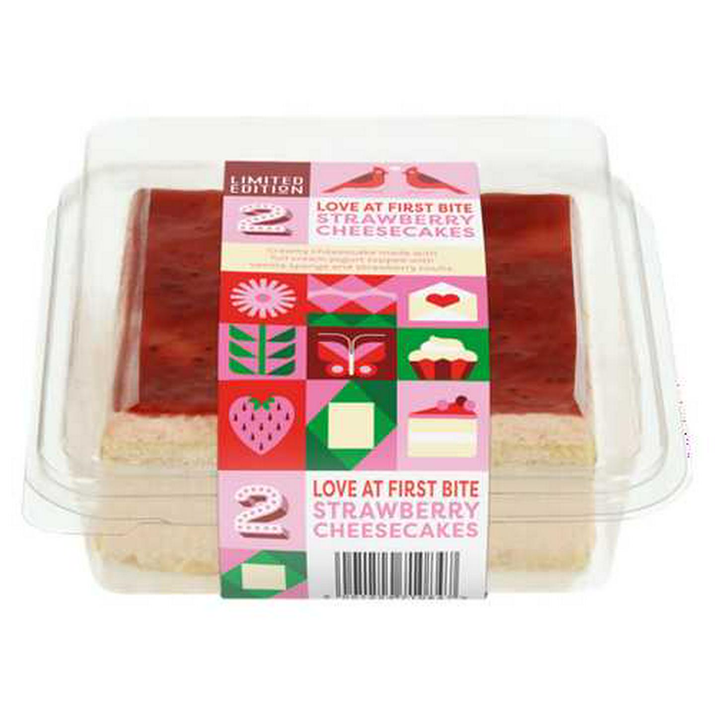 Image of Limited Edition Love At First Bite Strawberry Cheesecakes 2 Pack