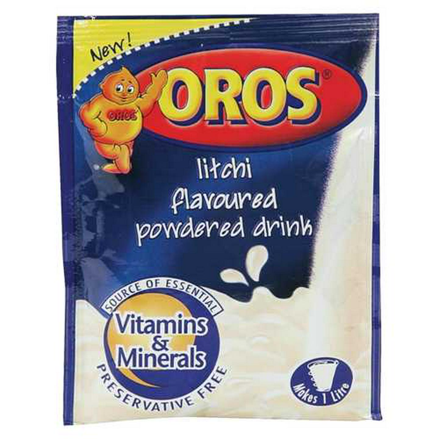 Image of Oros Litchi Flavoured Powdered Drink Packet 35g