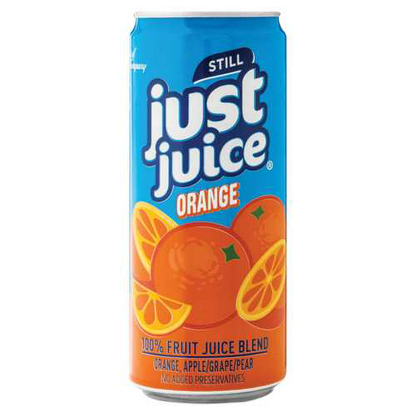Image of Just Juice Orange Flavoured Fruit Juice Blend Can 330ml