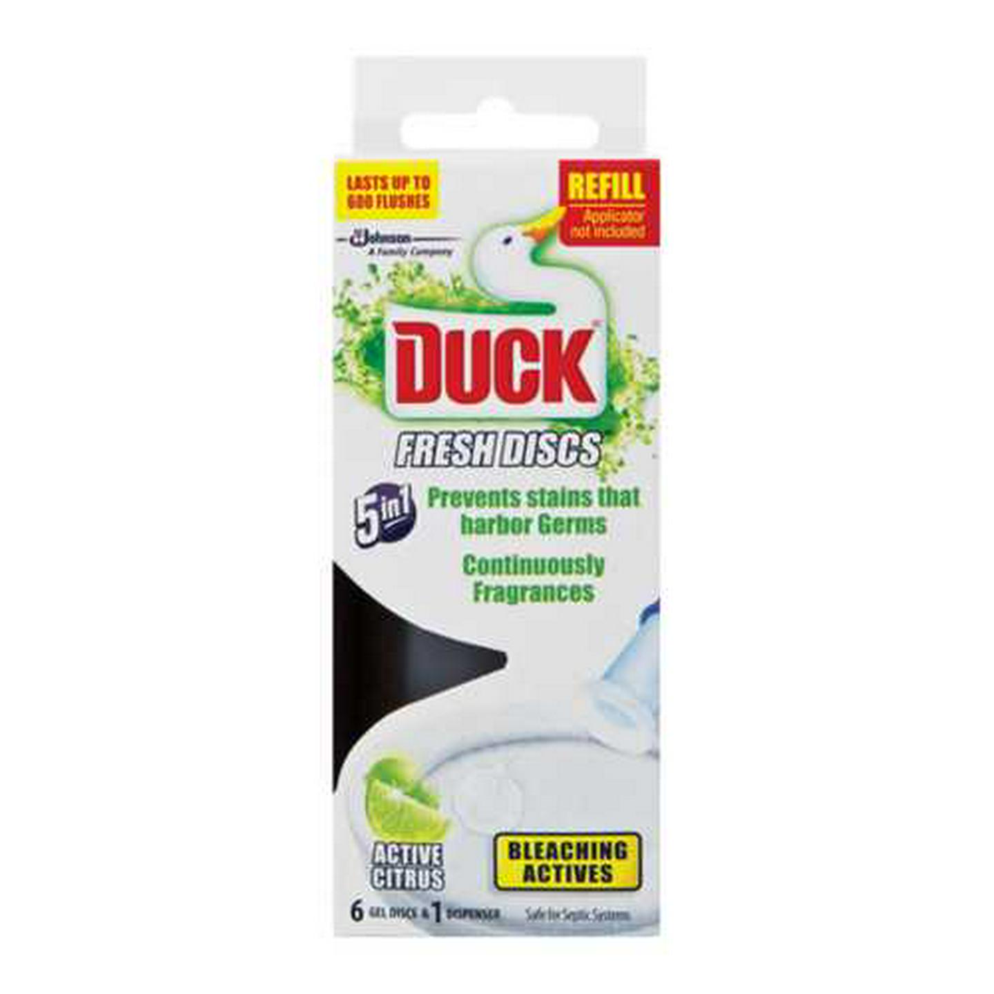 Image of Duck 5-In-1 Active Citrus Fresh Discs 6 Pack