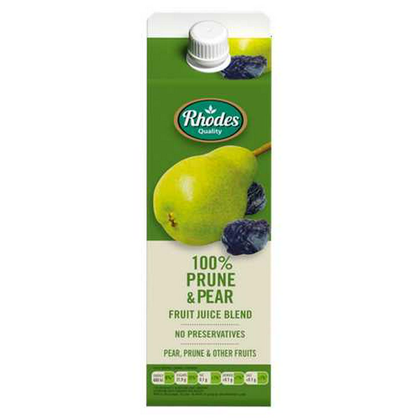 Image of Rhodes 100% Prune & Pear Fruit Juice Blend 1L