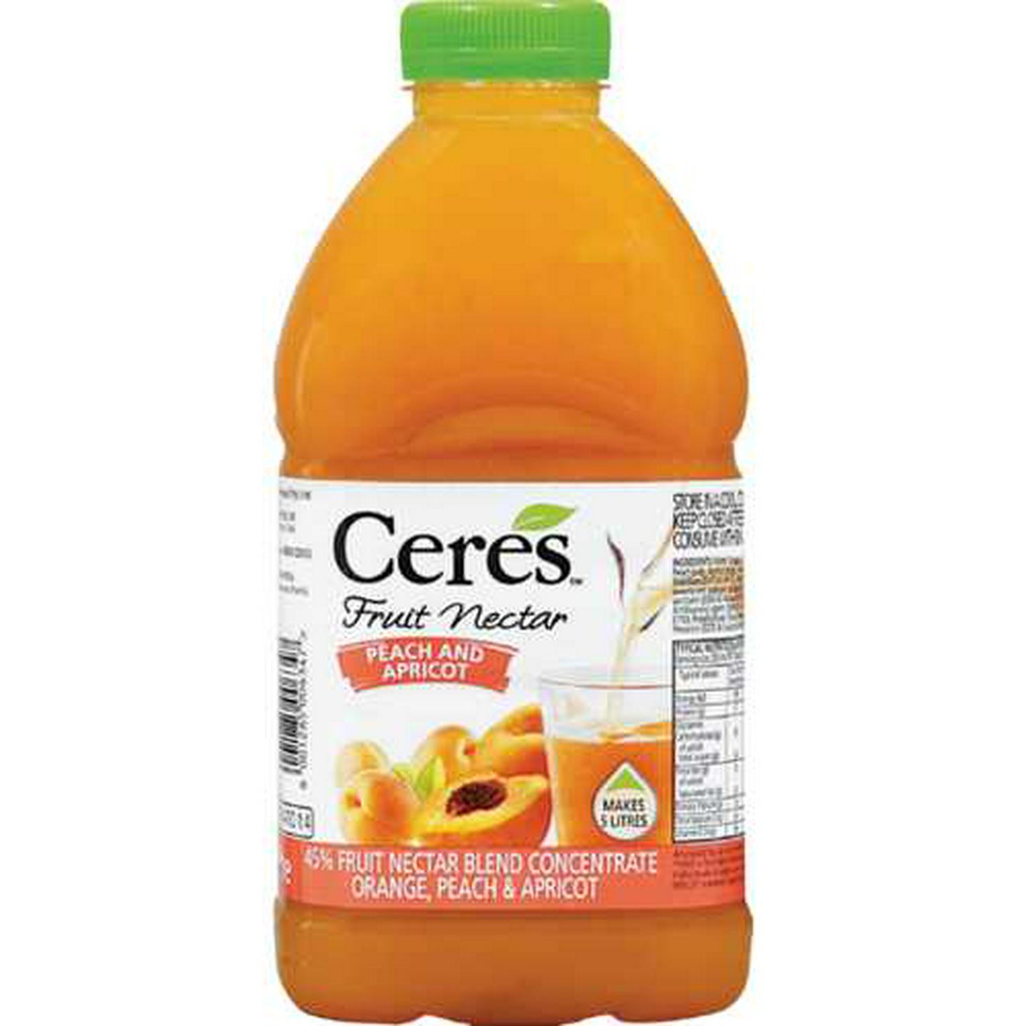 Image of Ceres Peach & Apricot Fruit Nectar Concentrated Blend 1L