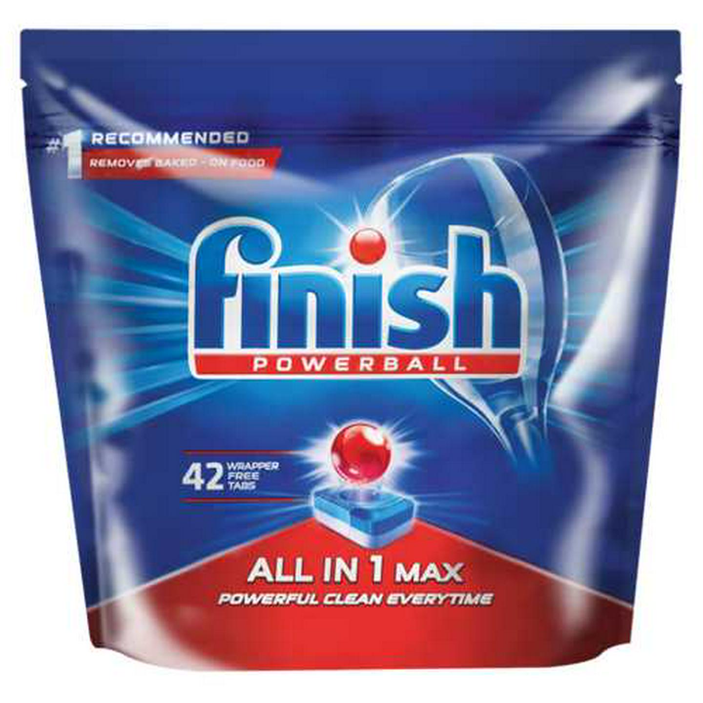 Image of Finish Powerball All-In-1 Dishwashing Tabs 42 Pack