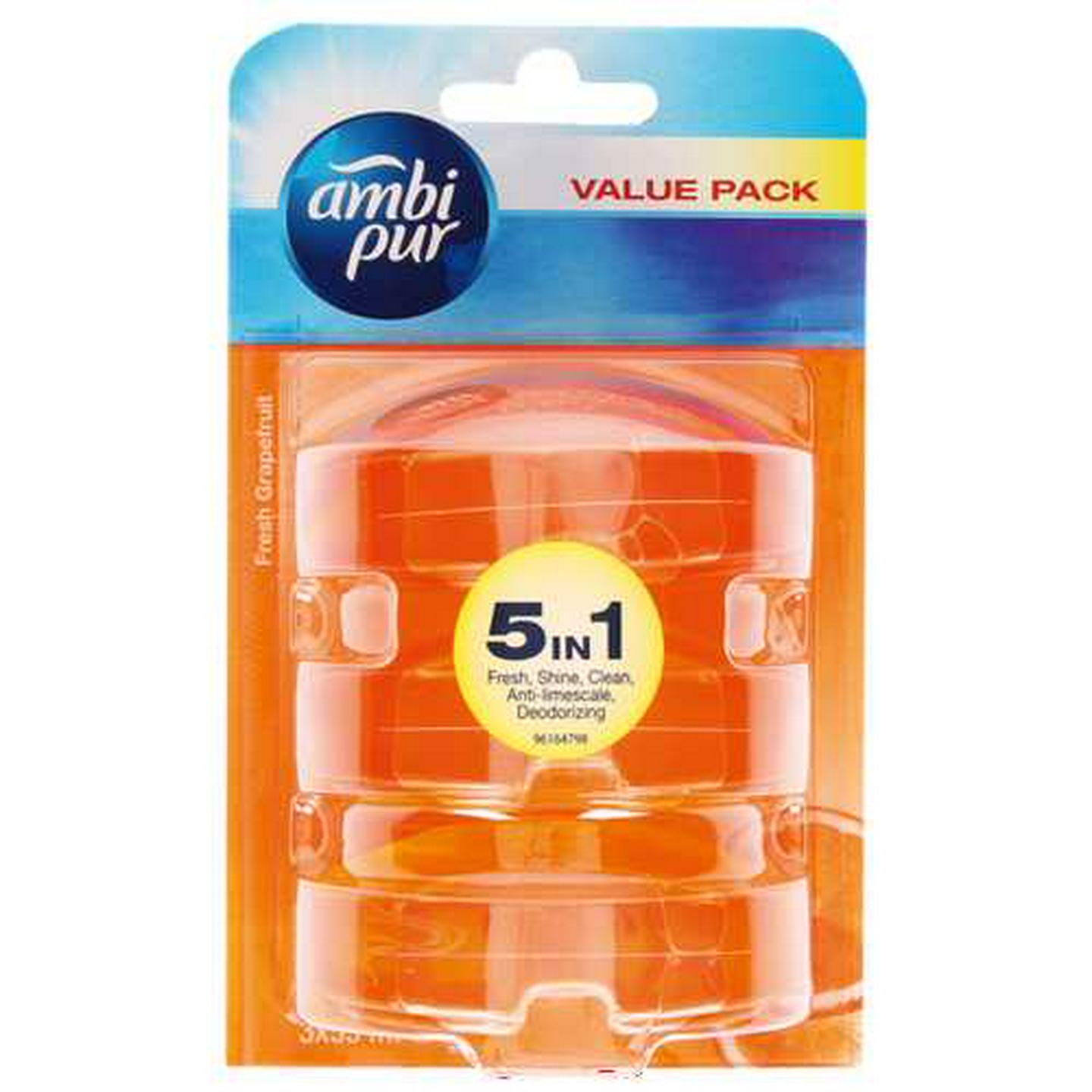 Image of Ambi Pur Fresh Grapefruit Scented Toilet Cleaner 3 x 55ml