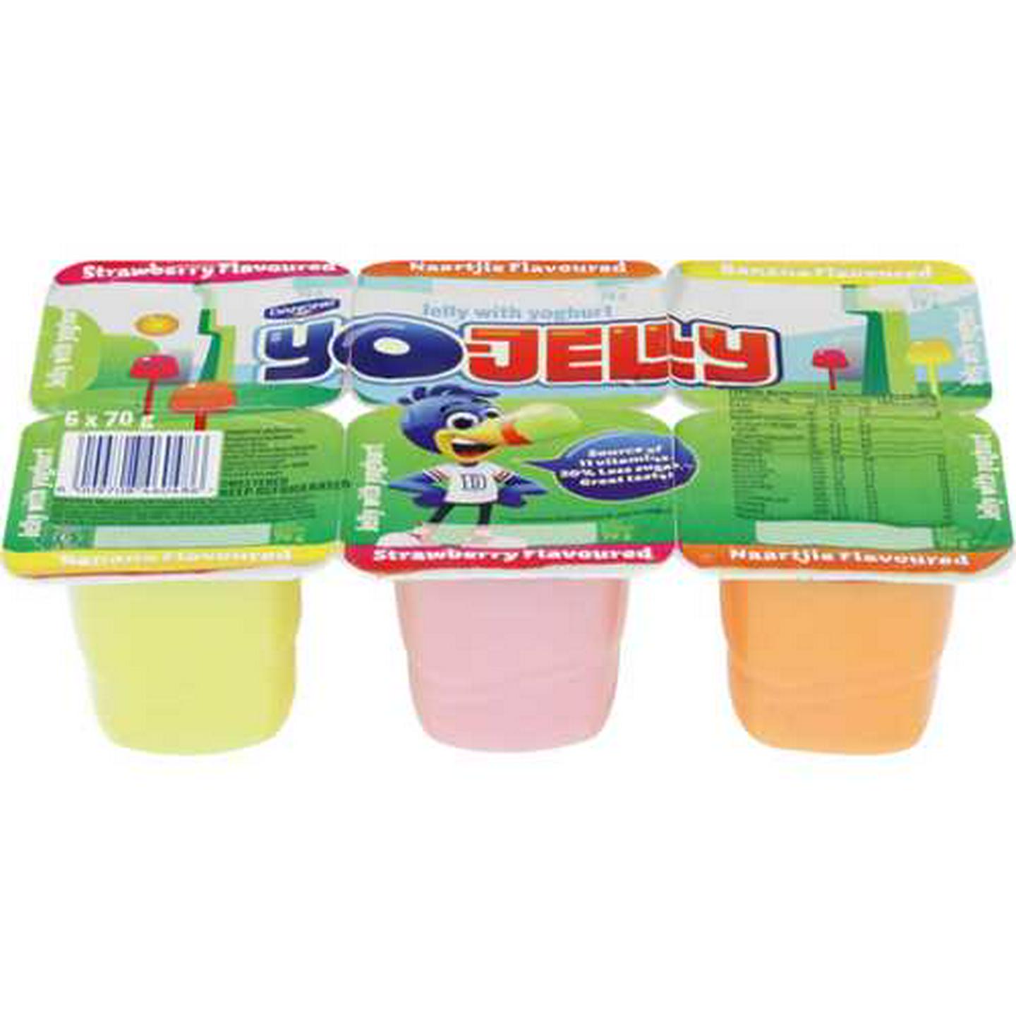 Image of Danone Yo-Jelly Banana/Strawberry/Naartjie Jelly With Yoghurt 6 x 70g