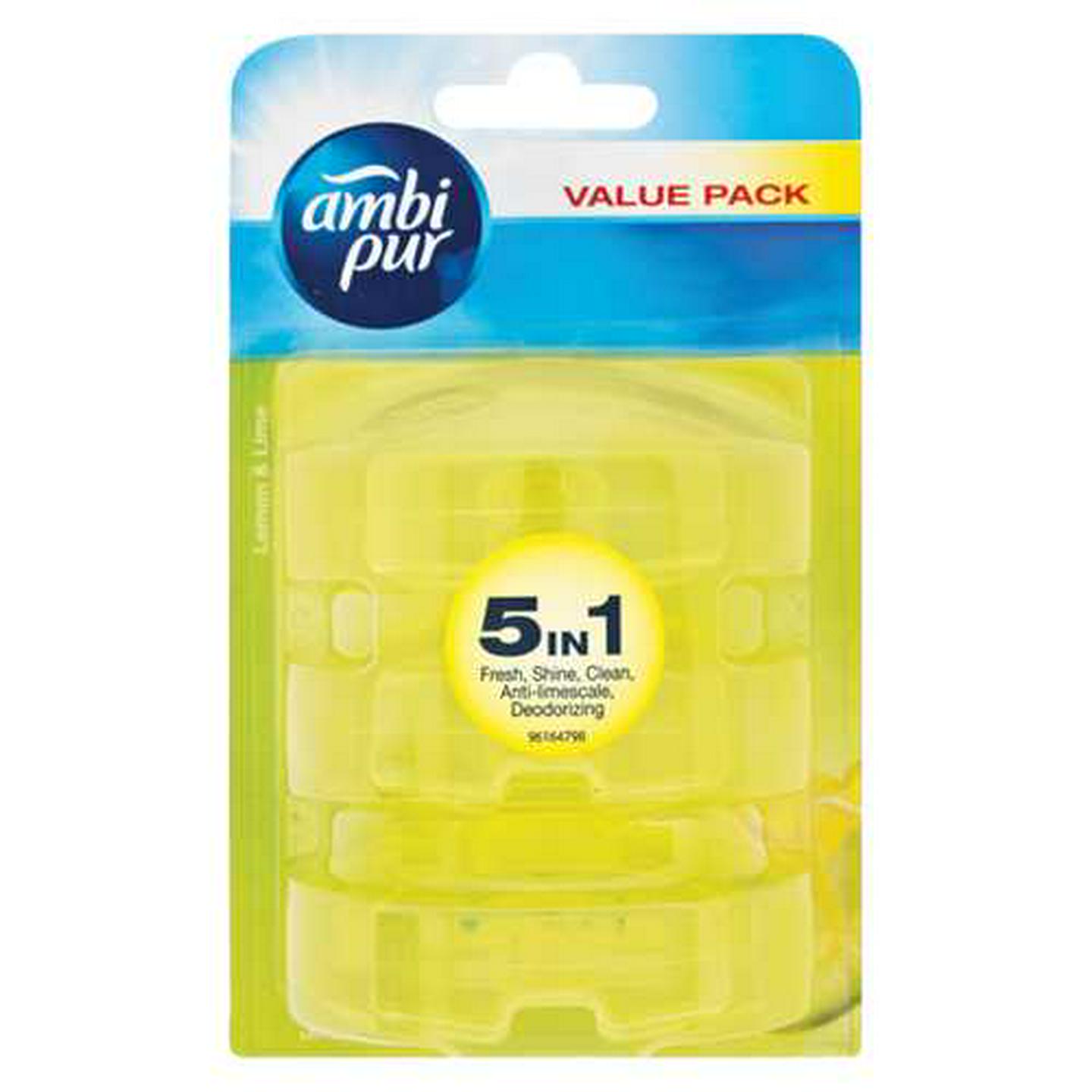 Image of Ambi Pur Lemon & Lime Toilet Cleaner 3 x 55ml