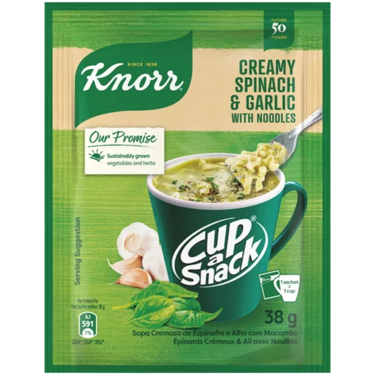 Checkers Sixty60 | Knorr Cup-a-Snack Creamy Spinach & Garlic With ...