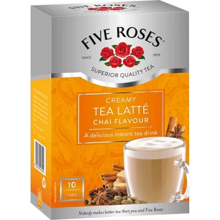 Five Roses Chai Flavoured Instant Tea Latté Sticks 10 Pack