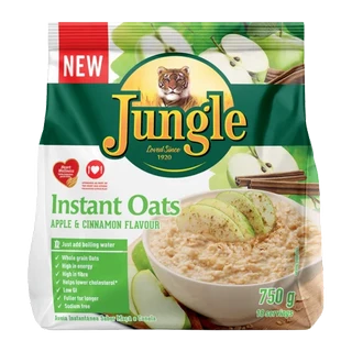 Jungle Apple & Cinnamon Flavoured Instant Oats 750g