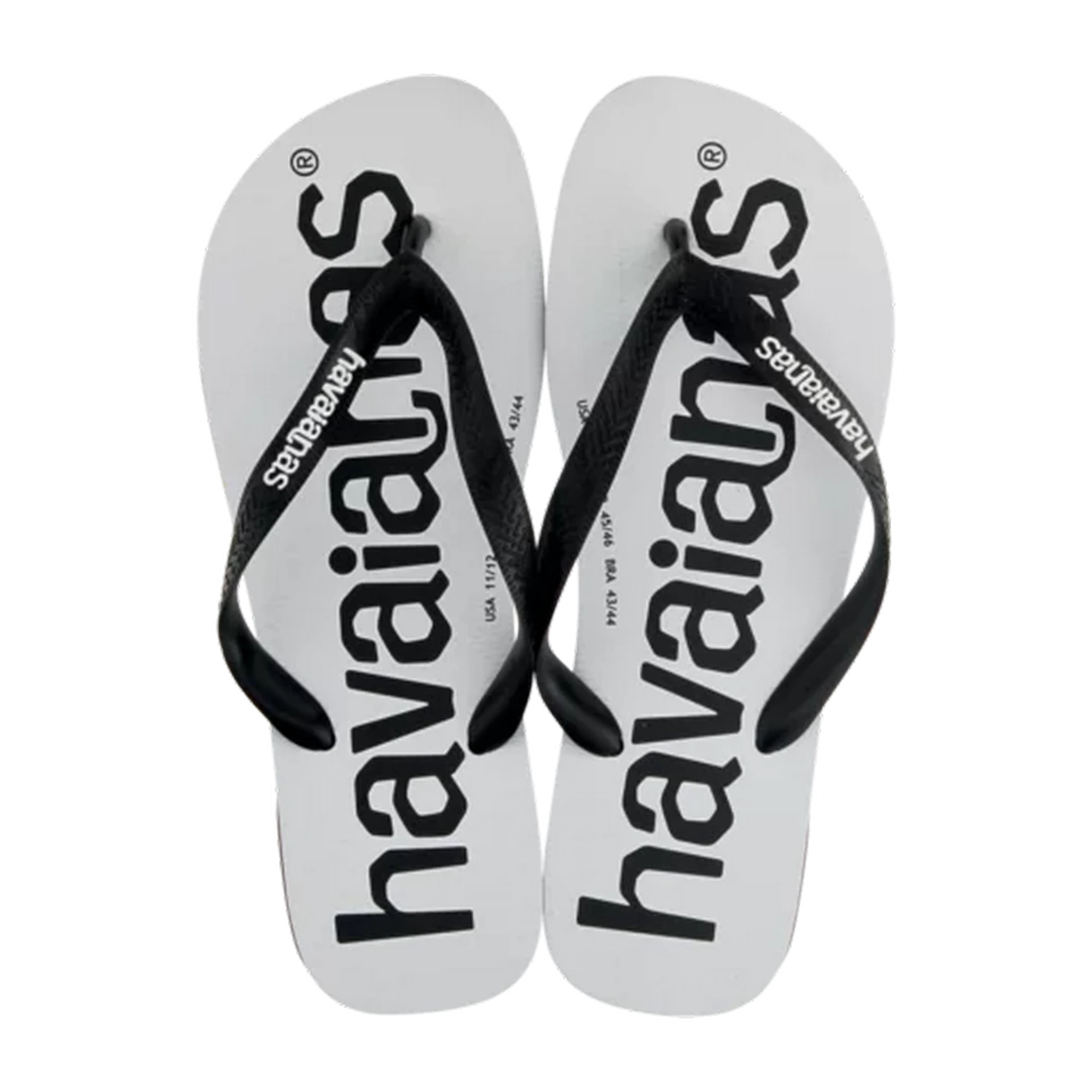 Image of Havaianas Men Sandals Top Logo Black Size 45/46