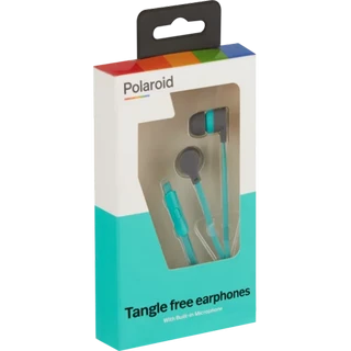 Polaroid Teal Tangle-Free Earphones