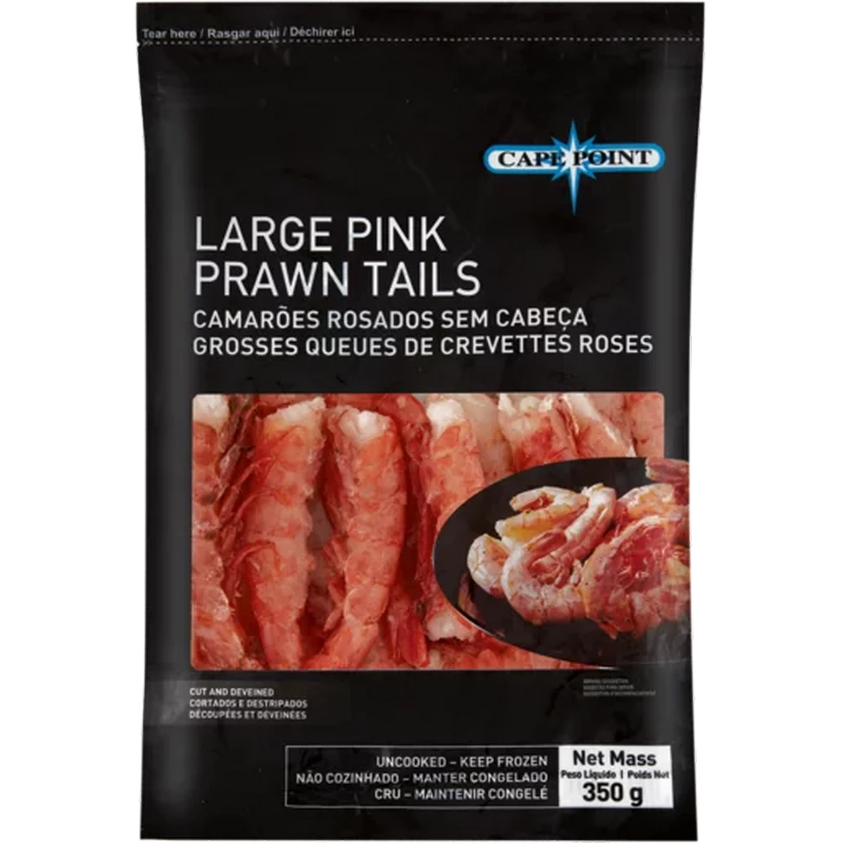Checkers Sixty60 | Cape Point Frozen Large Pink Prawn Tails 350g