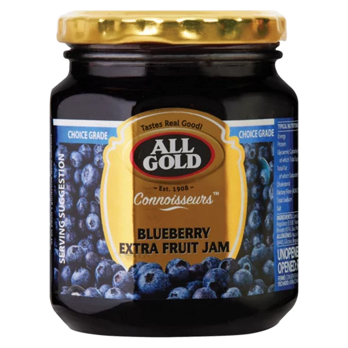 Checkers Sixty60 | ALL GOLD Blueberry Extra Fruit Jam Jar 320g