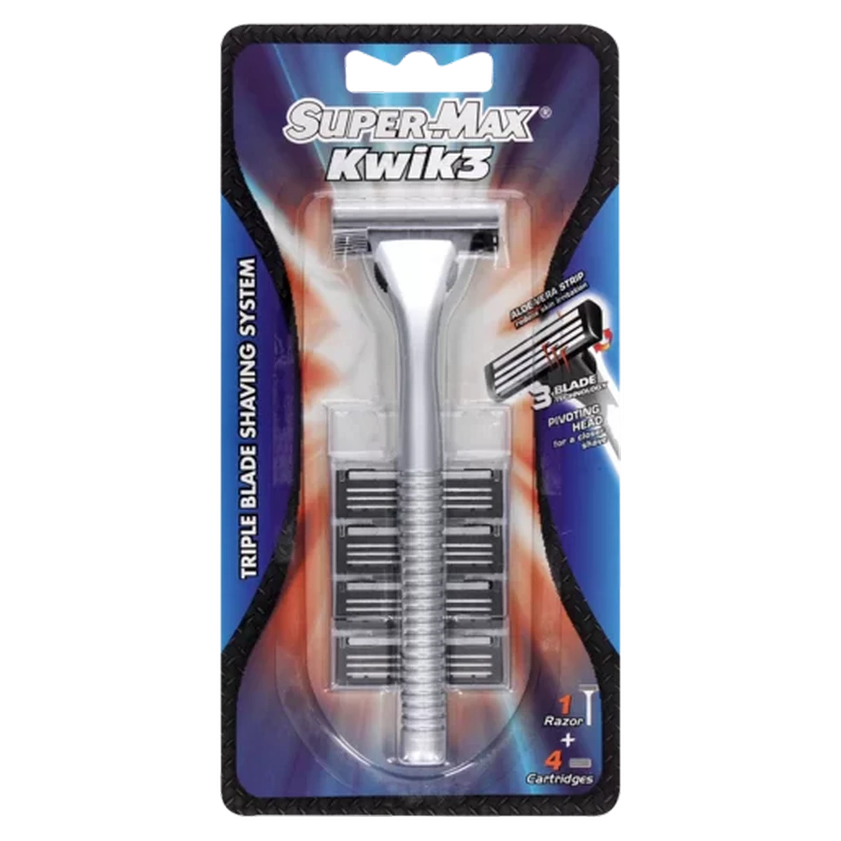 Checkers Sixty60 | Super-Max Kwik 3 Razor & Blades 5 Pack