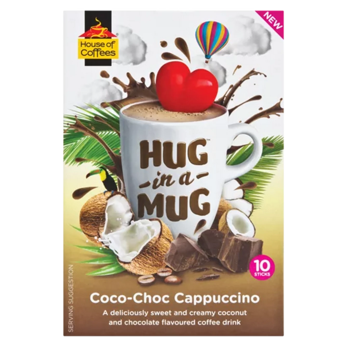 Image of Hug In A Mug Coco-Choc Cappuccino Sticks 8 x 24g