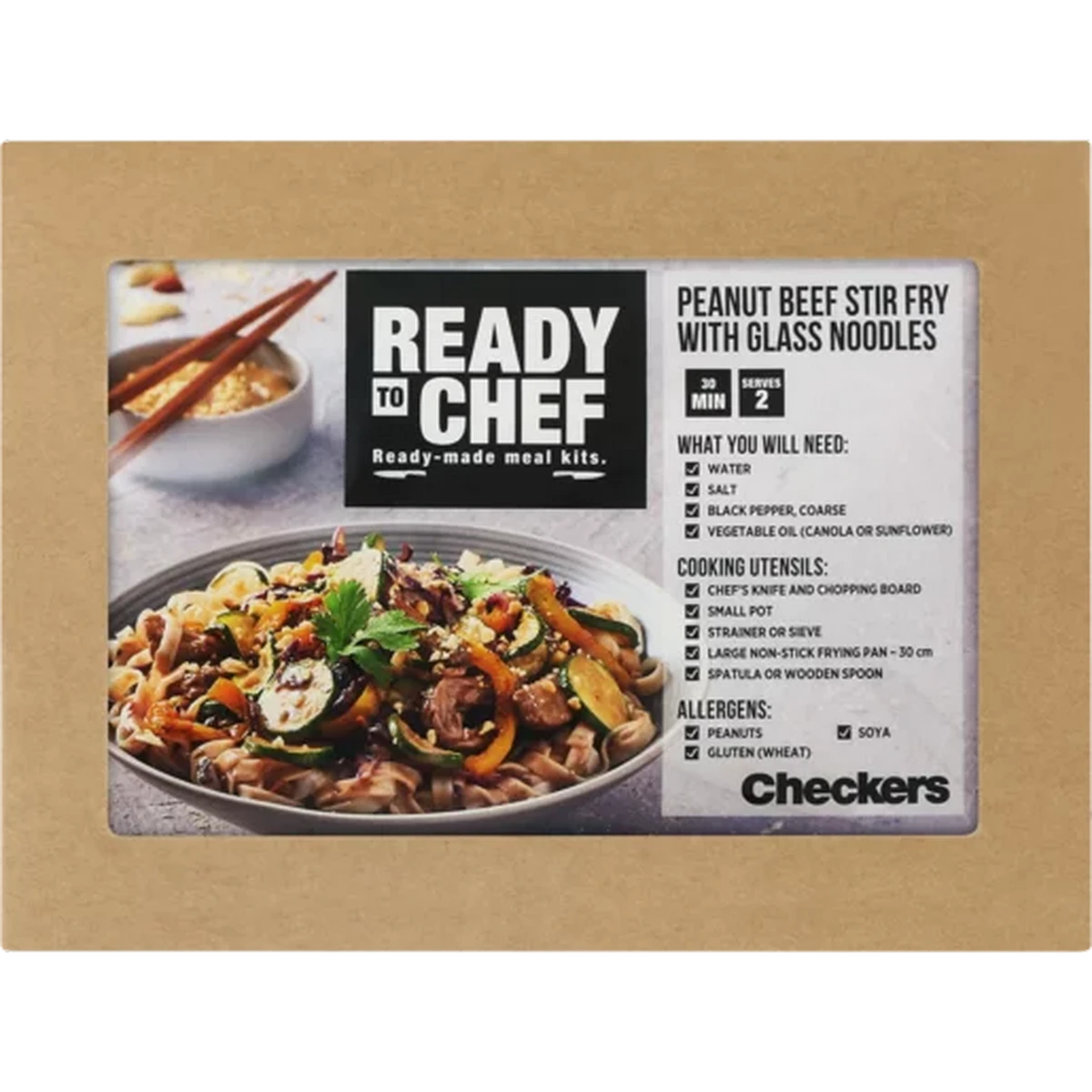 Checkers Sixty60 | Ready To Chef Peanut Beef Stir Fry With Glass ...
