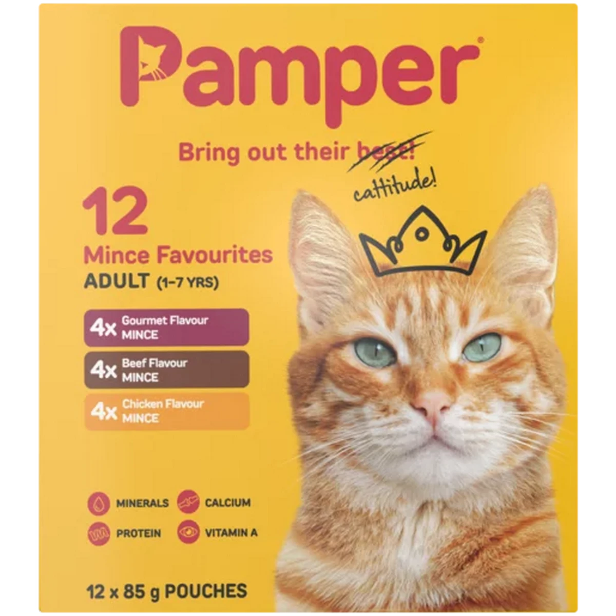 Checkers Sixty60 | Pamper Mince Favourites Wet Cat Food Multipack 12 x 85g