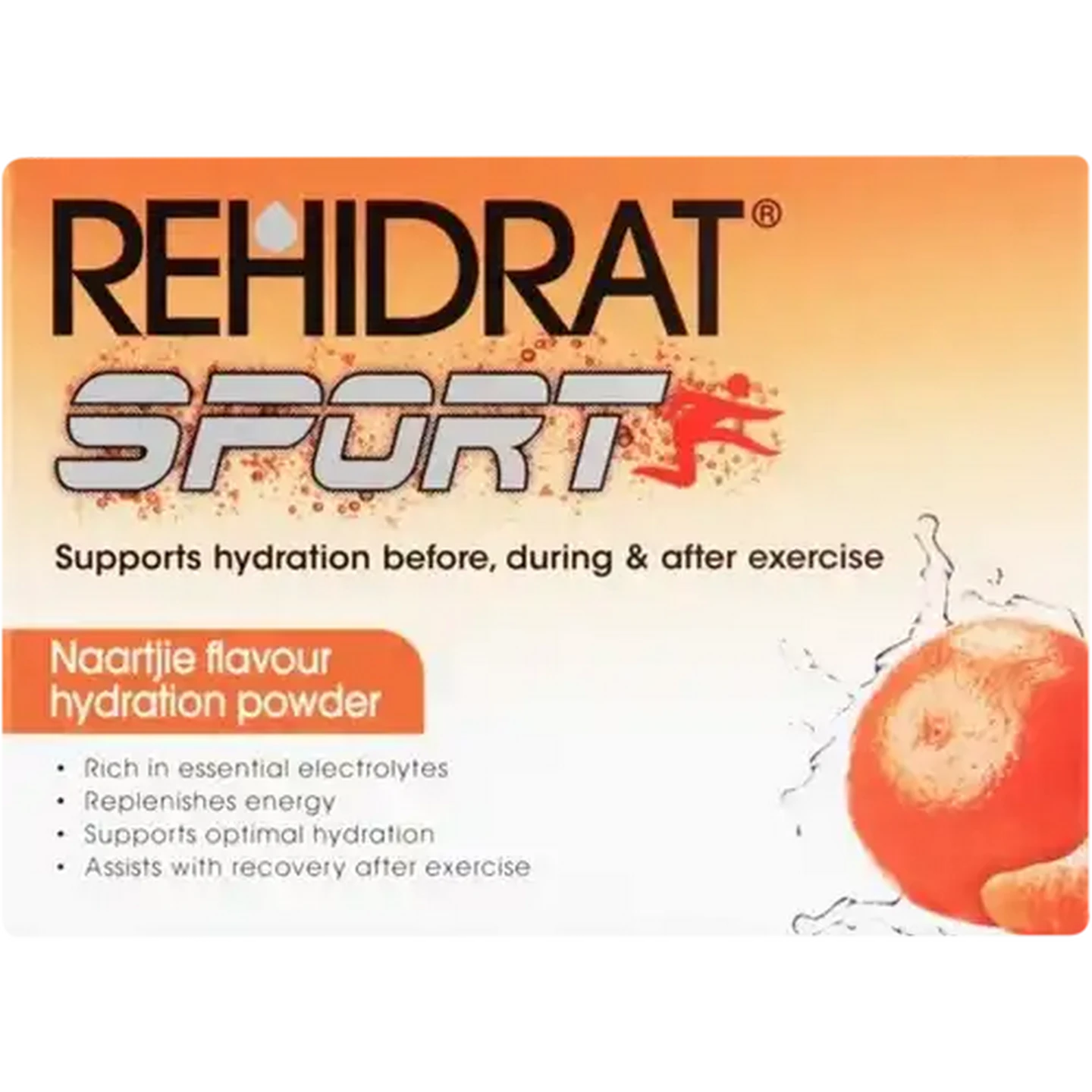 Image of Rehidrat Sport Naartjie Flavoured Hydration Powder 6 x 14g