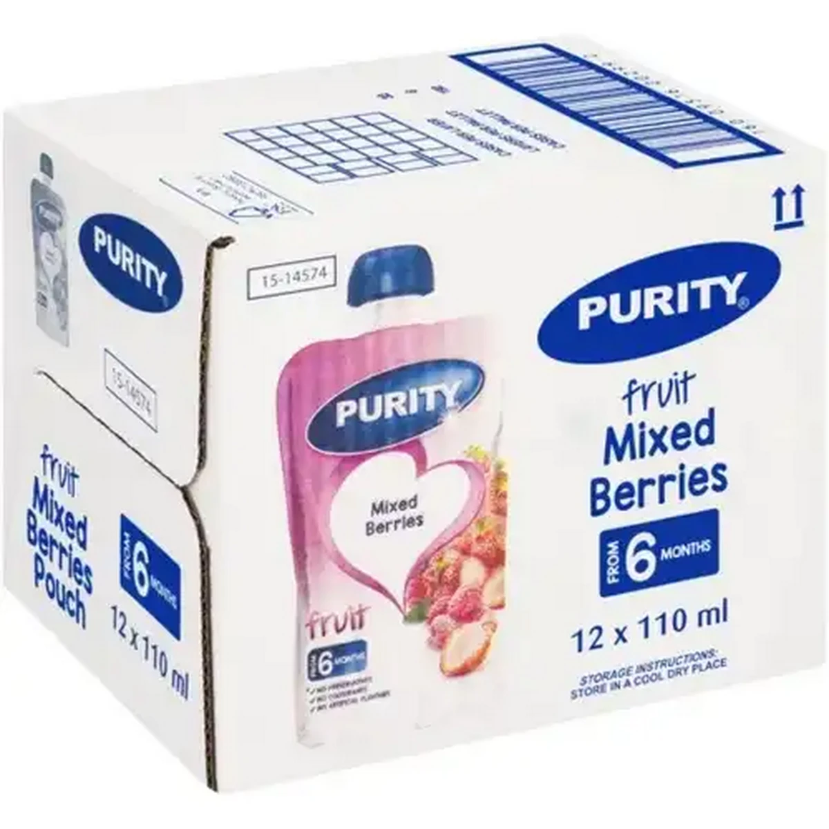 Checkers Sixty60 | PURITY From 6 Months Mixed Berries Fruit Pouches 12 ...