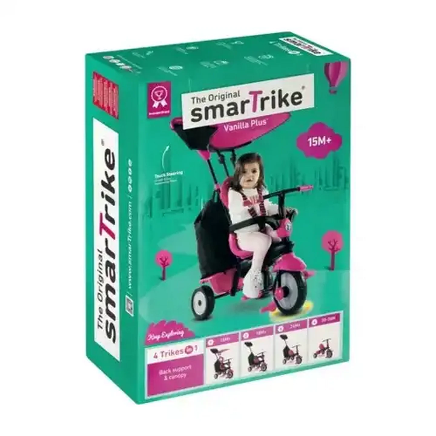 Checkers Sixty60 | smarTrike Vanilla Plus Pink 4-In-1 Toddler Tricycle