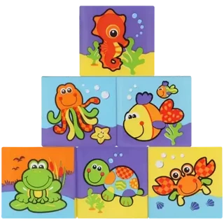 Livre De Bain Playgro | Avec Effets Sonores | Sans BPA | 6+ Mois | Multicolore | Amis Aquatiques