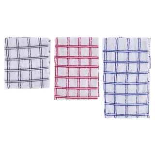 Essentials Terry Zorra Kitchen Cloth 3 Pack (Colour May Vary)