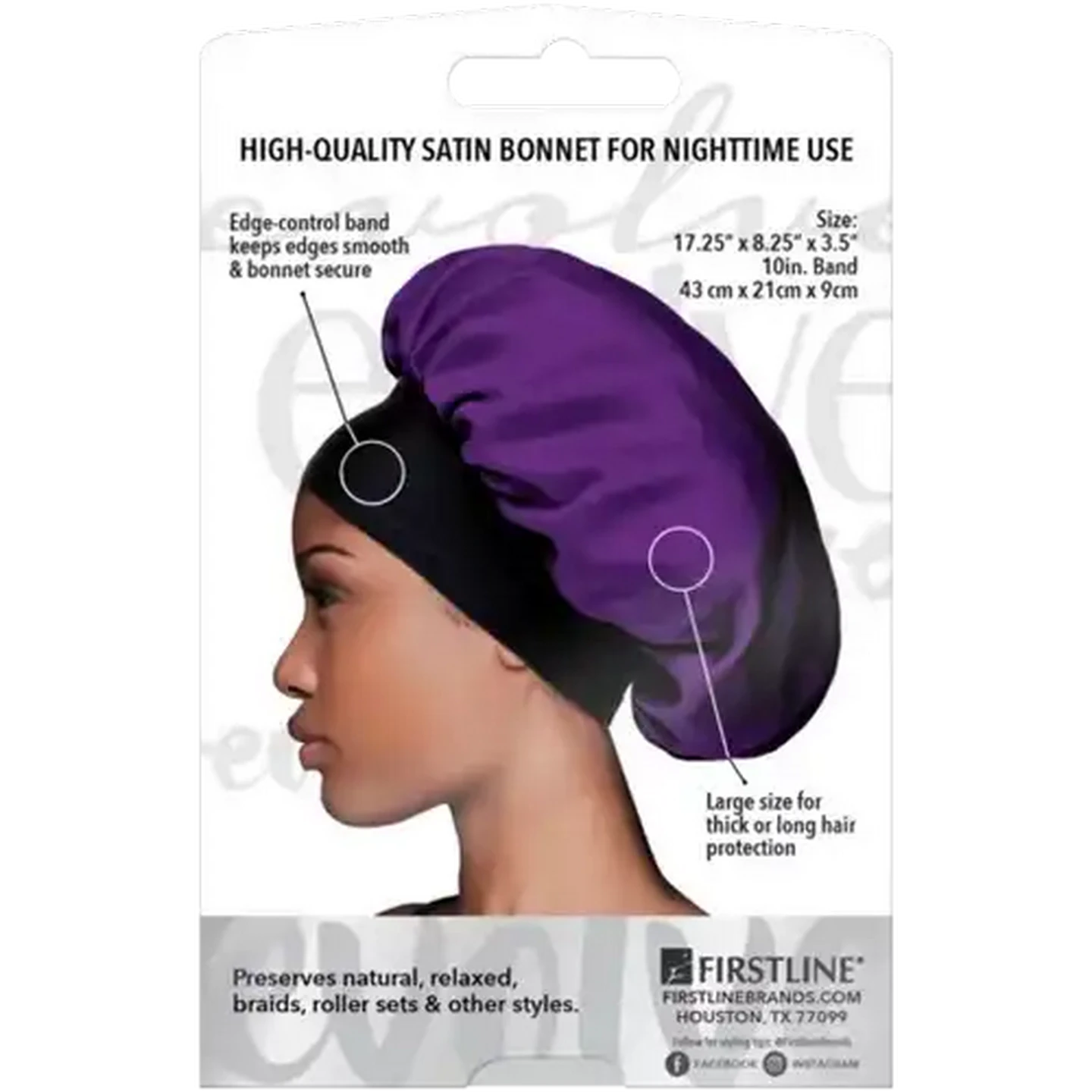 Checkers Sixty60 | Firstline Purple Wide Edge Satin Bonnet