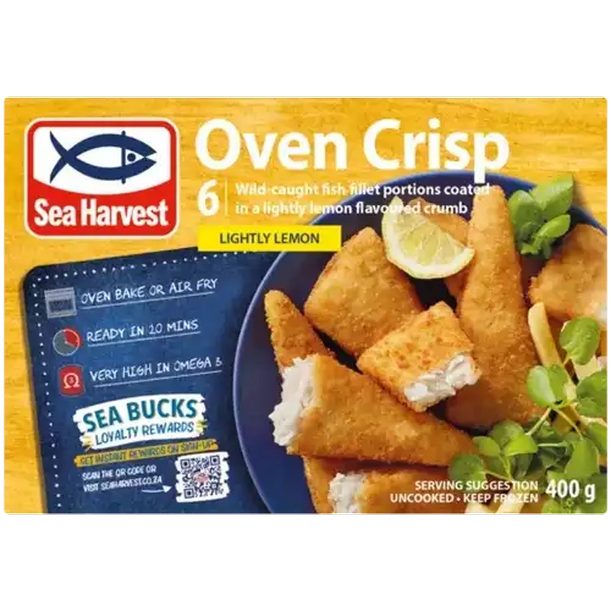 Checkers Sixty60 | Sea Harvest Oven Crisp Lightly Lemon Frozen Crumbed ...