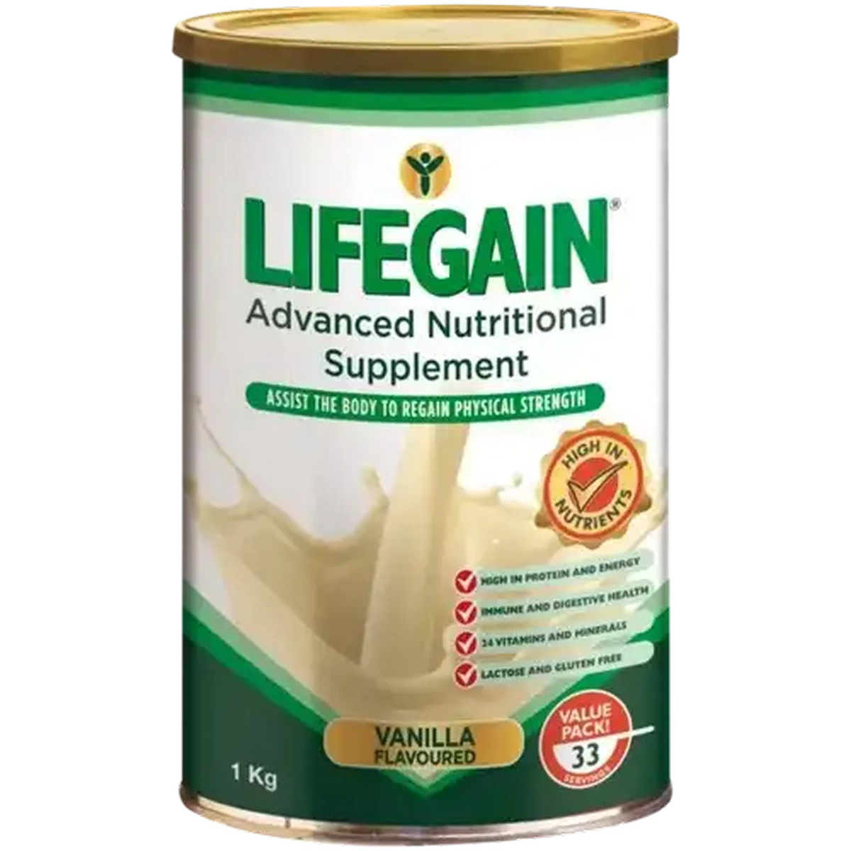 Lifegain Vanilla 1000g Powder main image 0