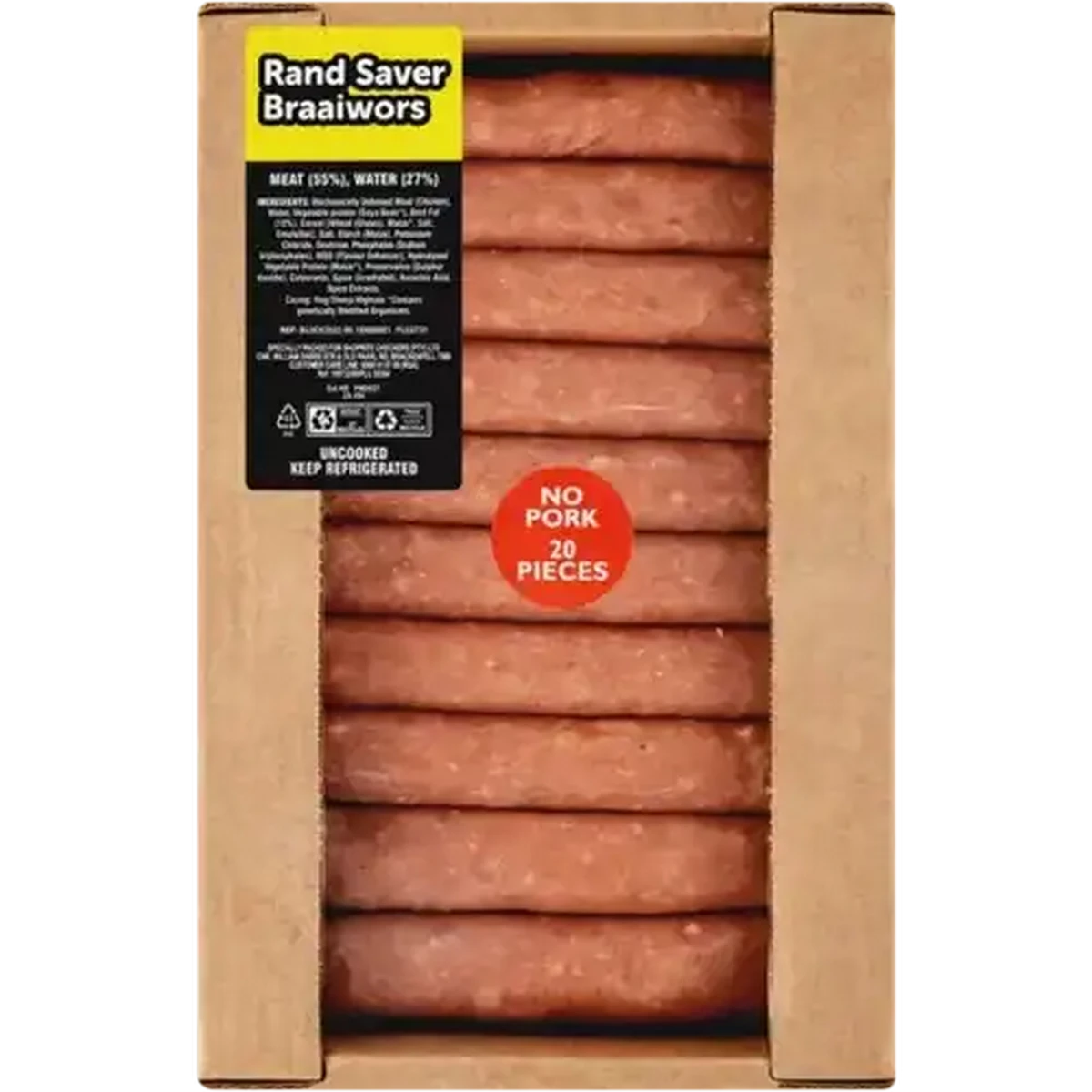 Checkers Sixty60 | Meat Market Frozen Rand Saver Braaiwors 20 Pack