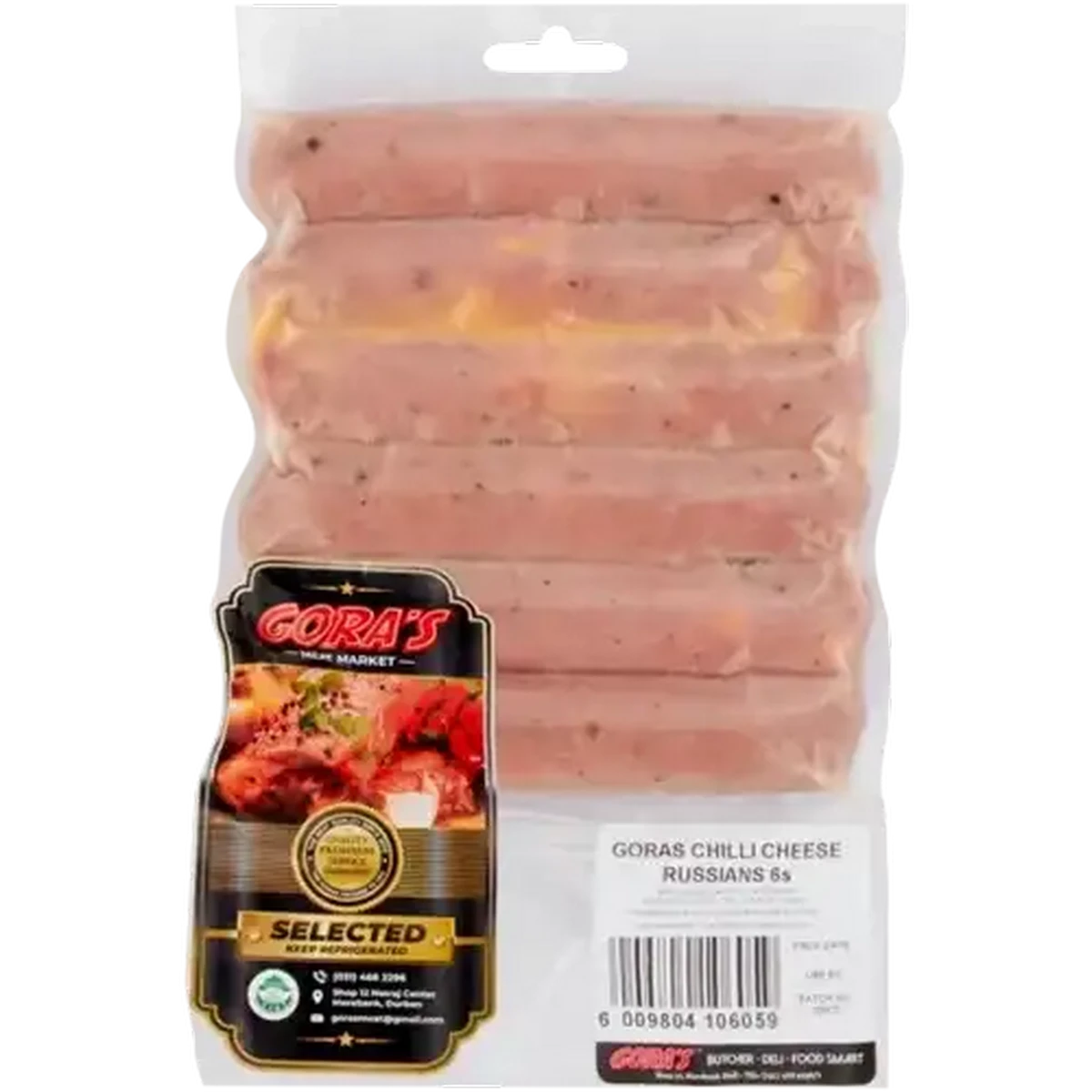 Checkers Sixty60 | Gora's Meat Market Chilli Cheese Russians 6 Pack