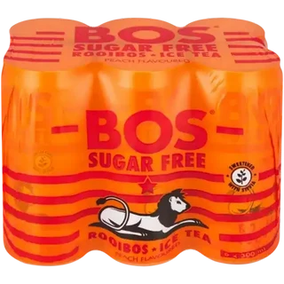 BOS Sugar Free Peach Flavoured Rooibos Ice Tea 6 x 300ml