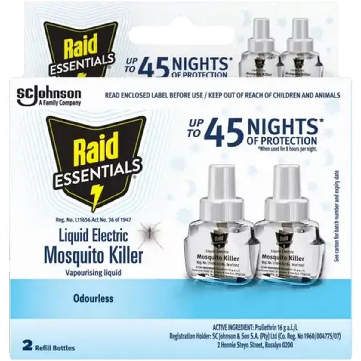 Checkers Sixty60 | Raid Essentials Odourless Liquid Electric Mosquito ...