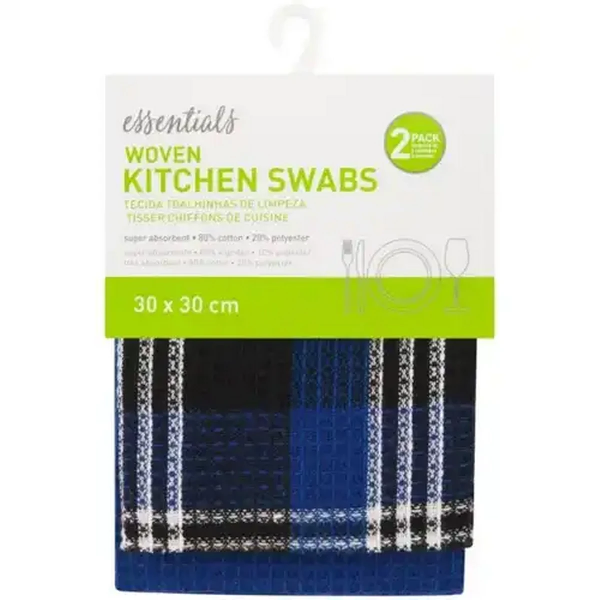 Checkers Sixty60 | Essentials Navy Blue Woven Kitchen Swabs 2 Pack