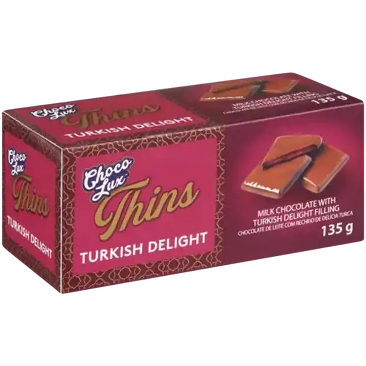 Checkers Sixty60 | Choco Lux Thins Turkish Delight Milk Chocolate 135g