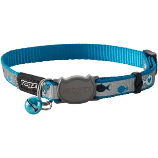 Rogz Small Blue Fish Reflecto Cat Collar