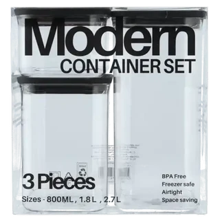 Modern 3-in-1 Wide Container Set
