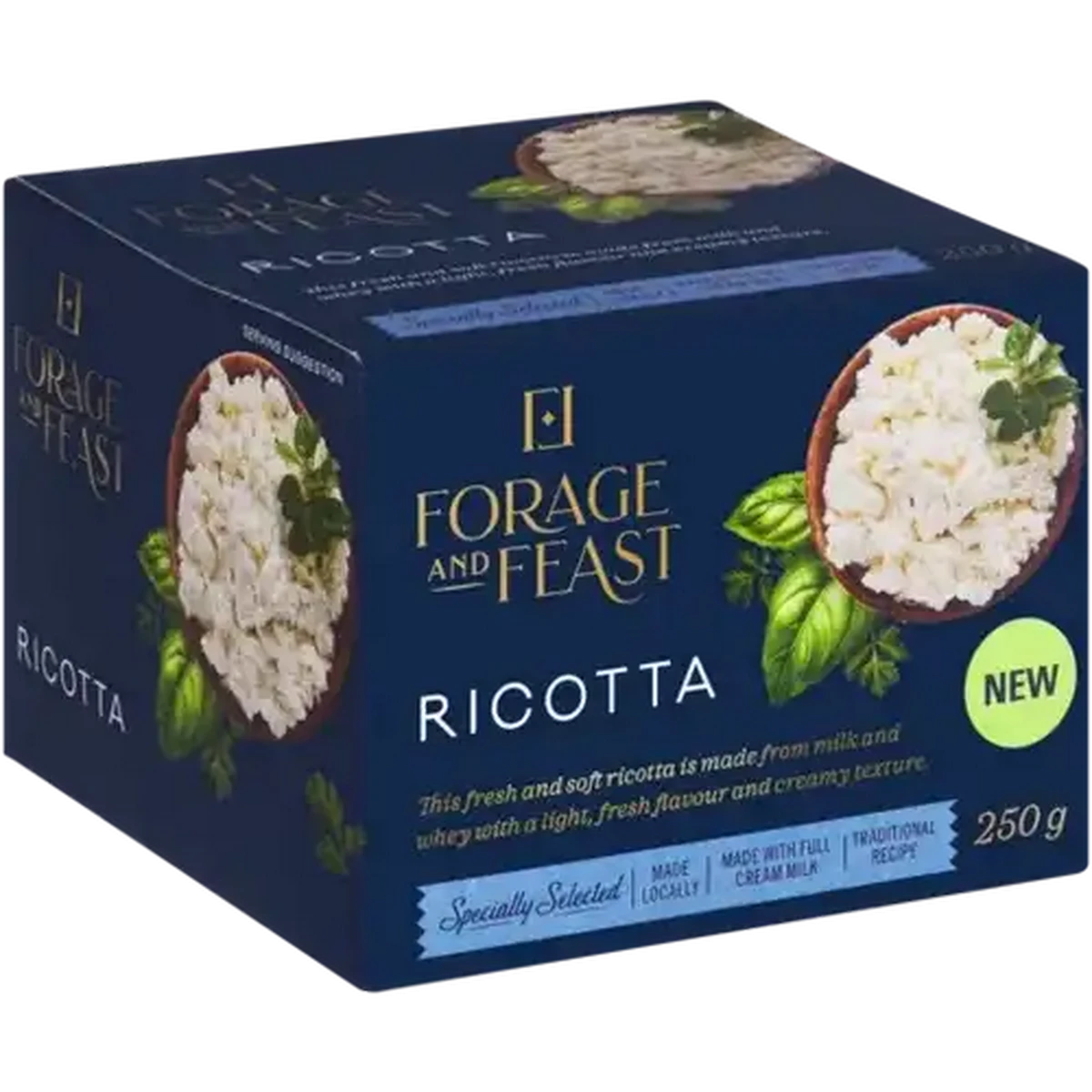 Checkers Sixty60 | Forage And Feast Ricotta Soft Cheese Tub 250g