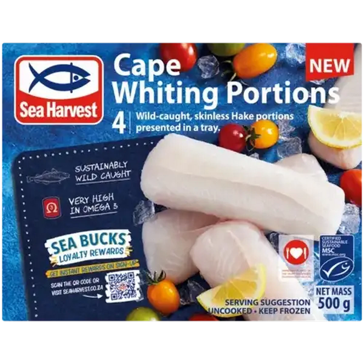 Checkers Sixty60 | Sea Harvest Frozen Cape Whiting Hake Portions 500g