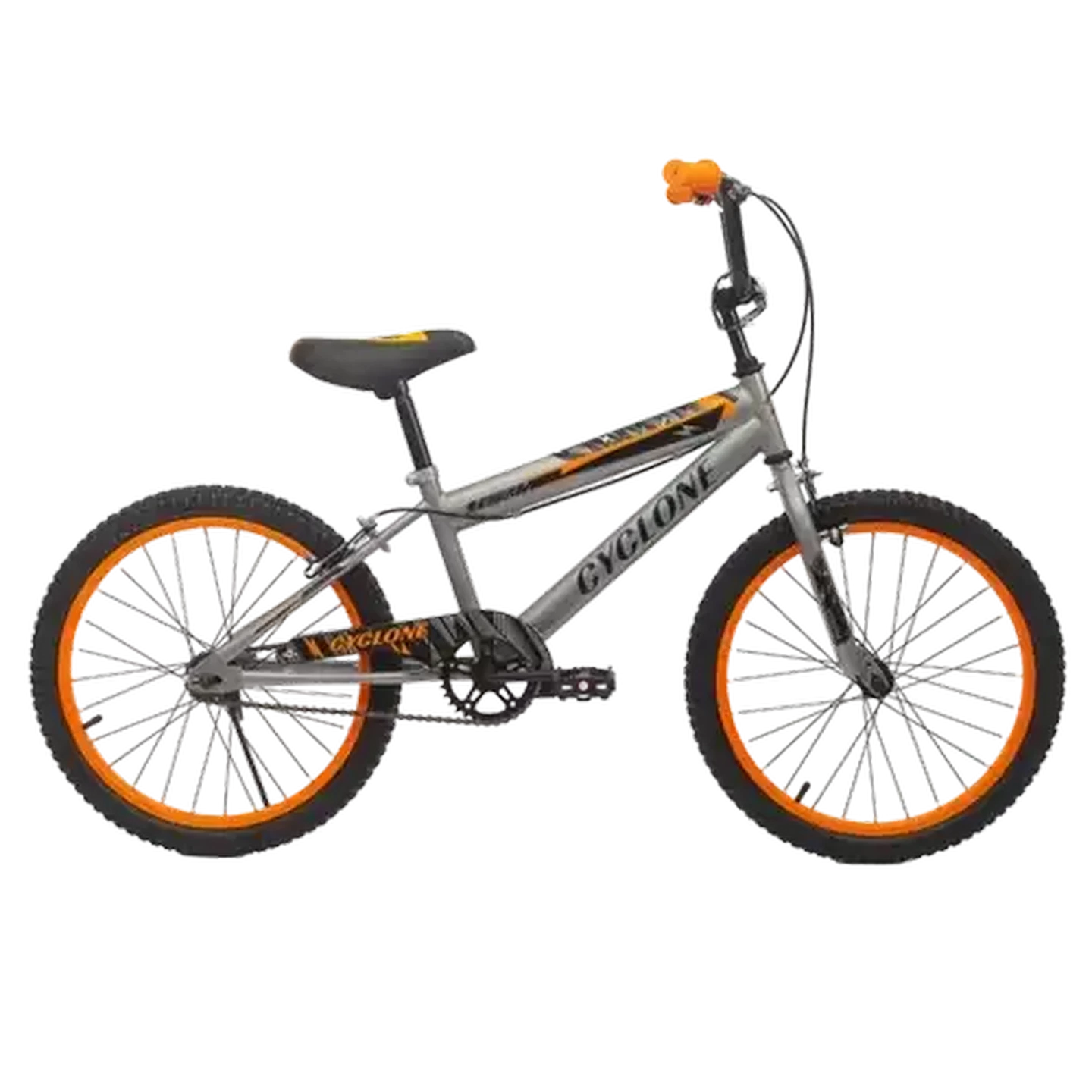 Checkers Sixty60 | Cyclone BMX Silver & Orange Bicycle 20 Inch