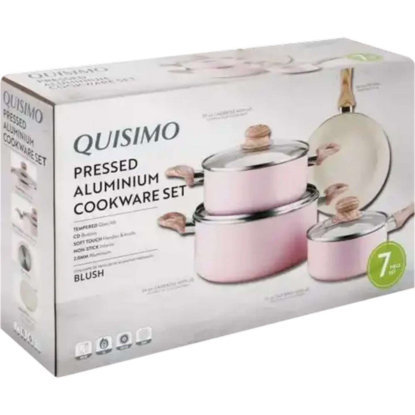 Checkers Sixty60 | Quisimo Blush Pressed Aluminium Cookware Set 7