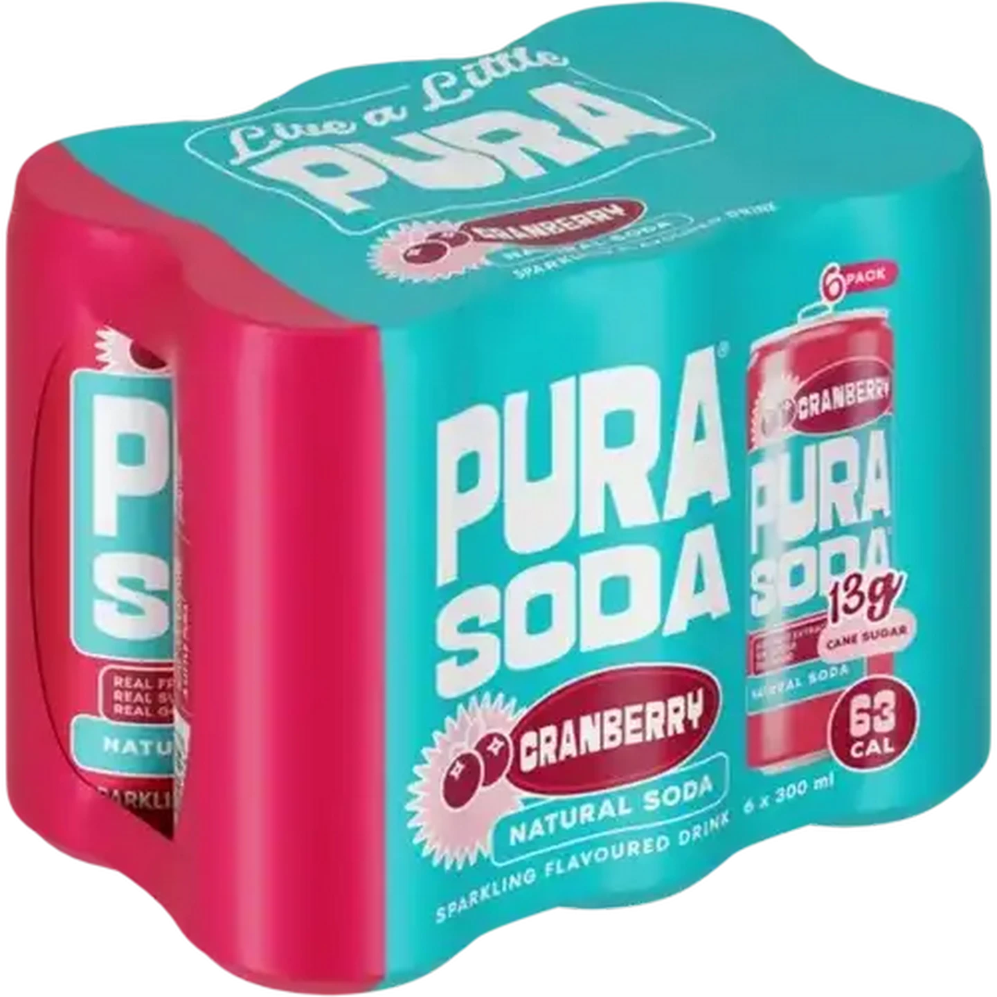 Checkers Sixty60 | PURA Soda Cranberry Flavoured Sparkling Drink 6
