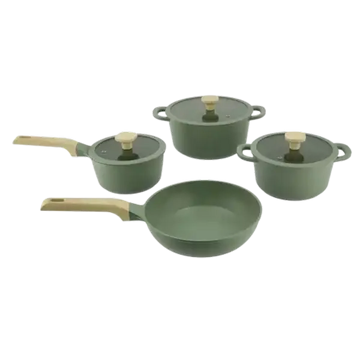 Checkers Sixty60 | Quisimo Simple Cast Aluminium Green Cookware Set 7-Piece