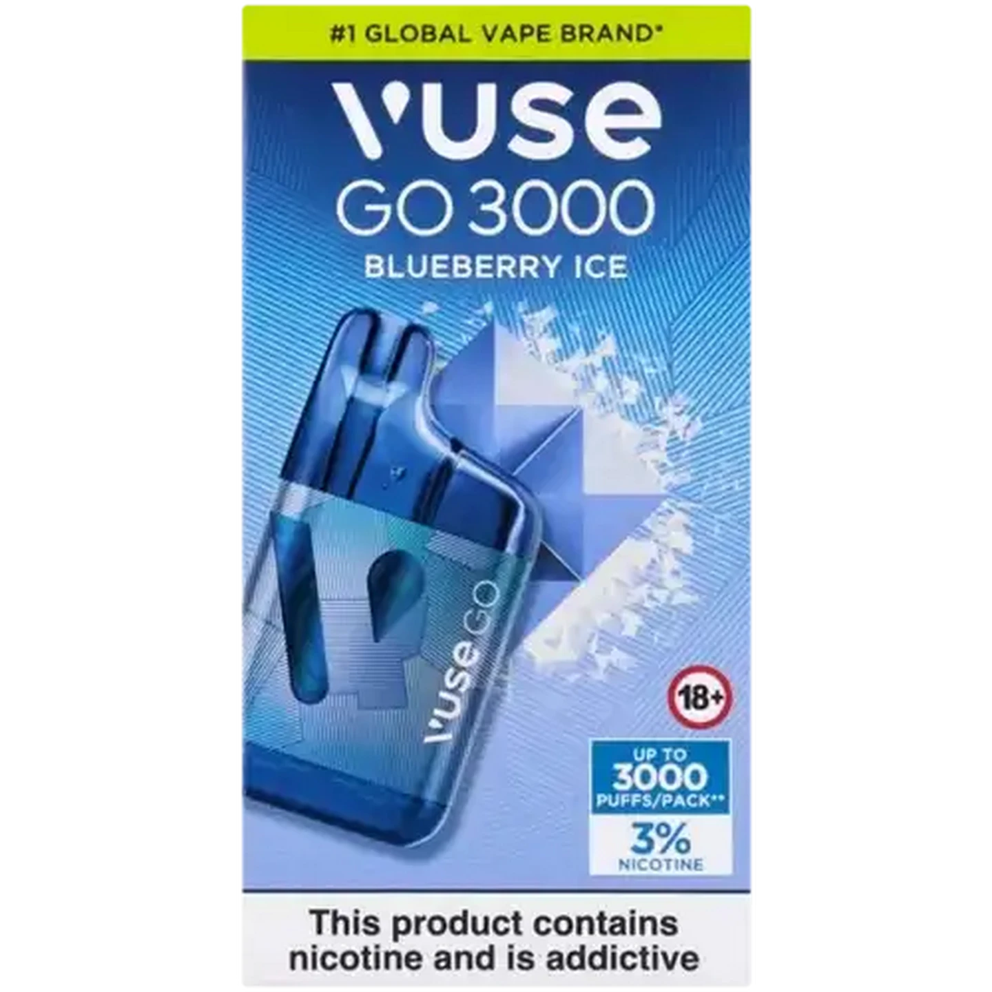 Vuse Go Zero 3000 Puffs Chill Zero 3000 Puff No Nicotine Disposable Vape
