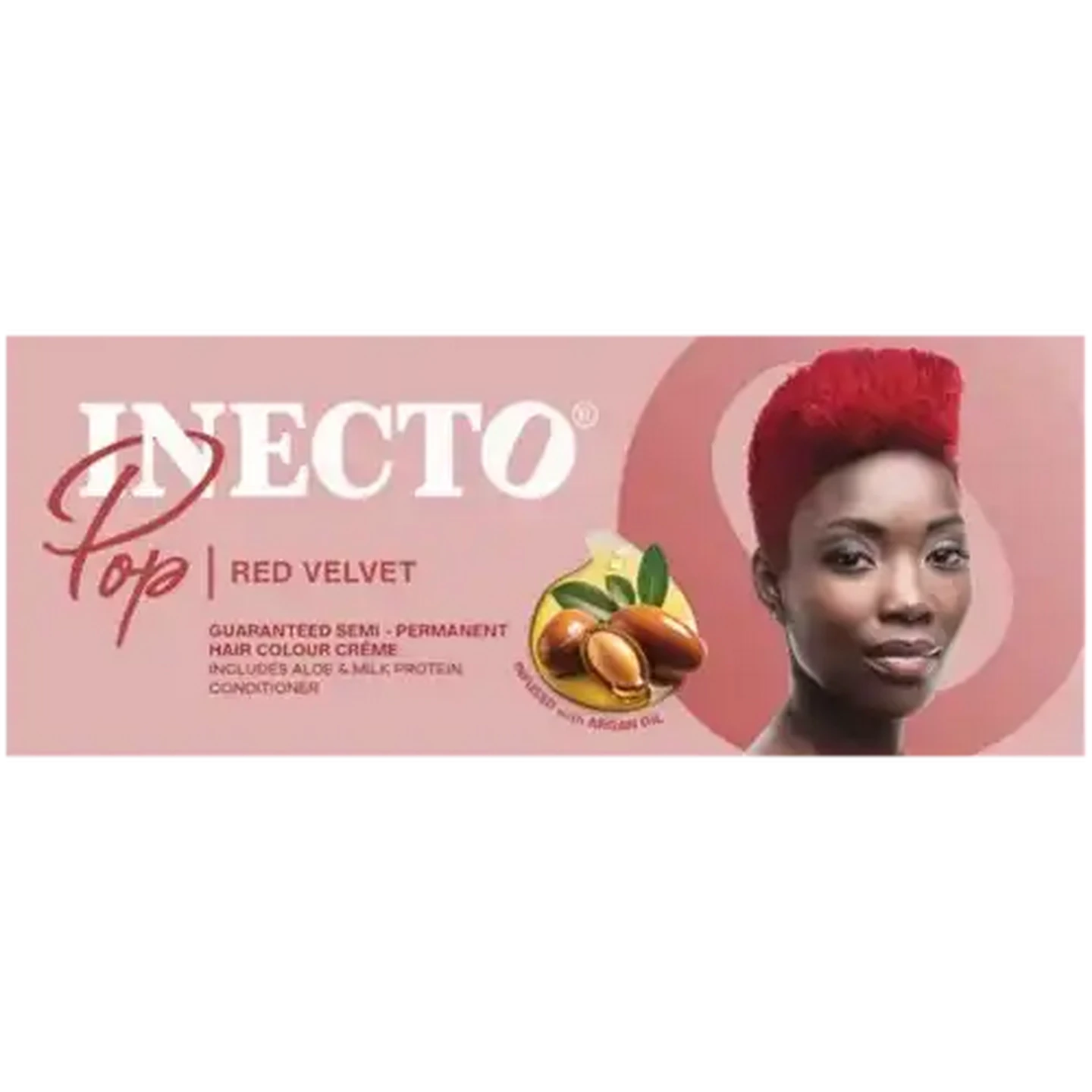 Image of Inecto Pop Red Velvet Semi-Permanent Hair Colour Crème